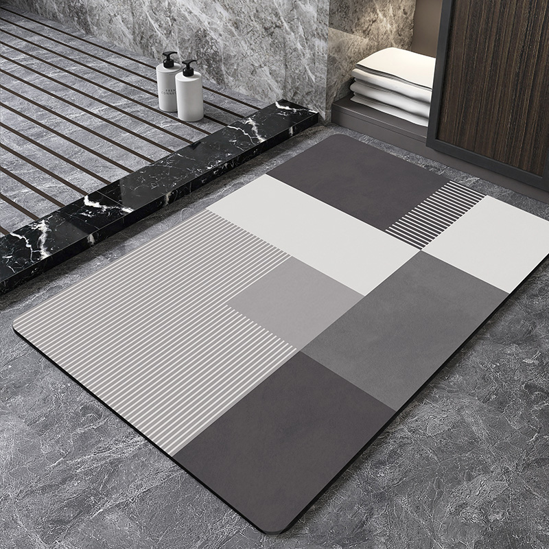 Quick Dry Diatomite Bath Mat - Nordic Geometrische Kieselgur Bad Matte Badezimmer