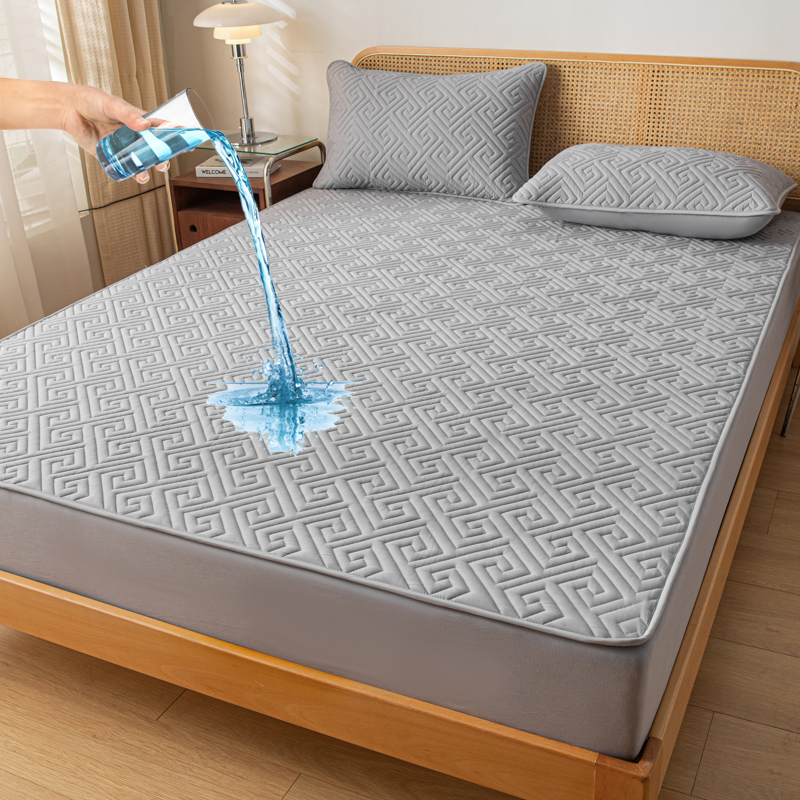 Waterproof Mattress Protector Breathable - 1 Stück Wasserdichter Matratzenbezug Gittermuster-Spannbettlaken Matratzenschutz