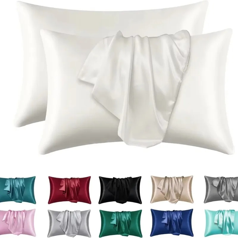Satin Silk Pillowcase Hair Skin - 1/2 Stück Satin-Seidenkissenbezug für Haar und