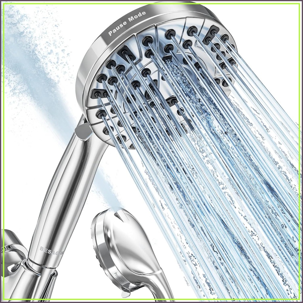 High Pressure Shower Head Handheld - 10-Funktionen Hochdruck-Duschkopf mit Handbrause, integrierter Pause-