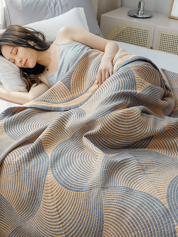 Muslin Cotton Bedspread - Doppelbett-Steppdecke, Sommer-Baumwoll-Musselin-Decke für Betten, Sofabezug, dekorative