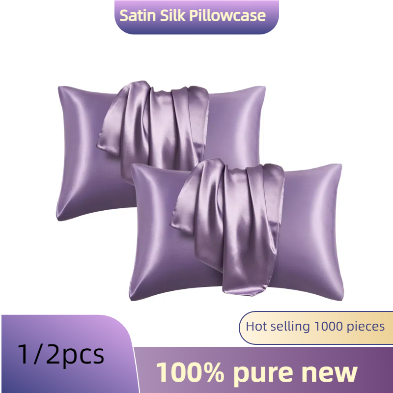 Satin Silk Pillowcase Hair Skin - 1/2 Stück Satin-Seidenkissenbezug für Haar und