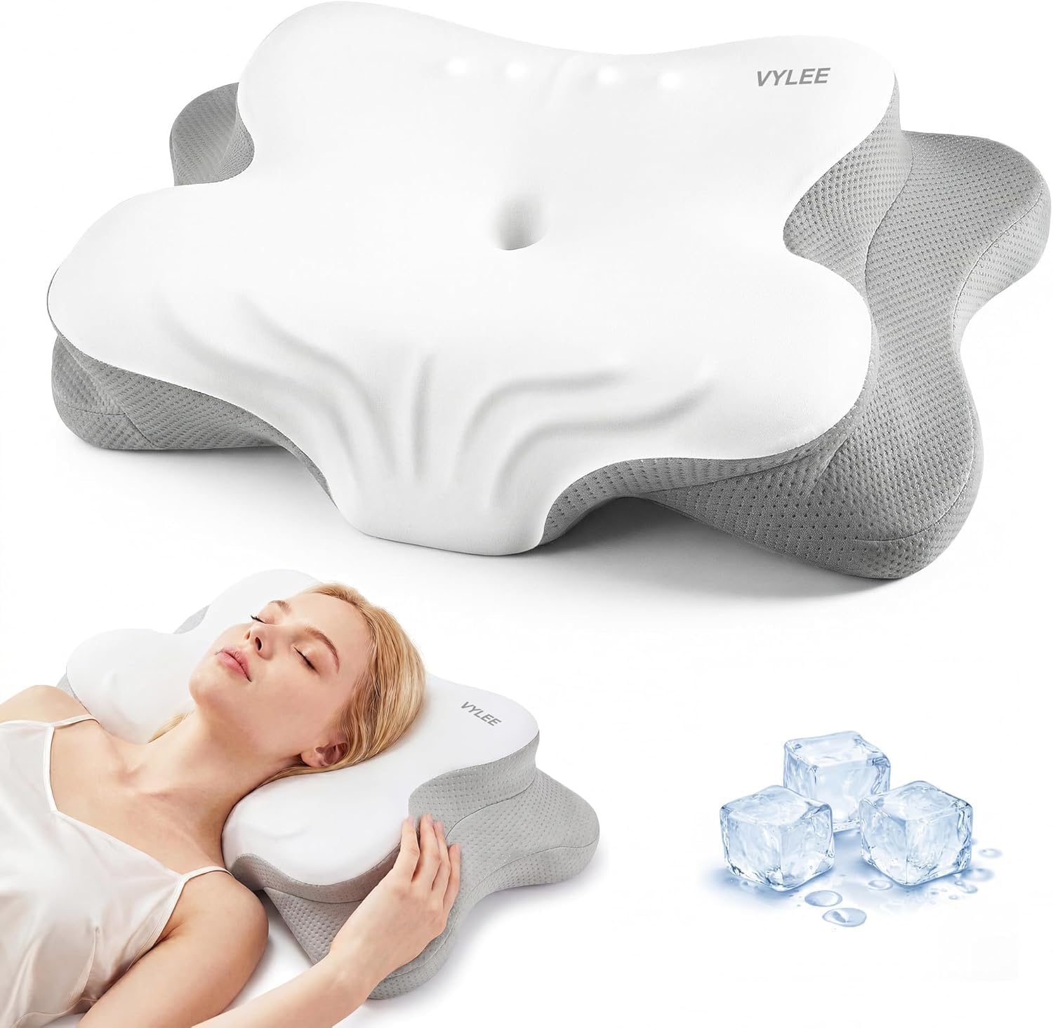Memory Foam Orthopedic Pillow Neck Pain - Nackenkissen zur Schmerzlinderung, ergonomisches Memory-Schaum-Kissen zur
