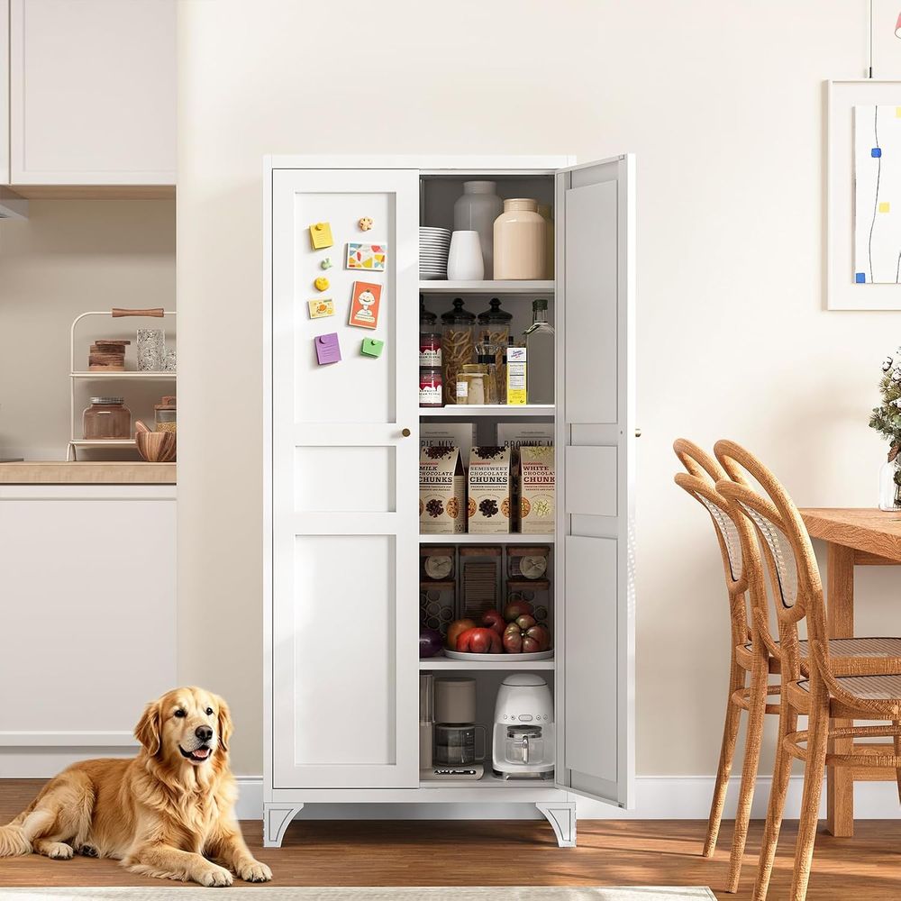 Kitchen - Metall-Aufbewahrungsschrank mit 2 Türen und 4
