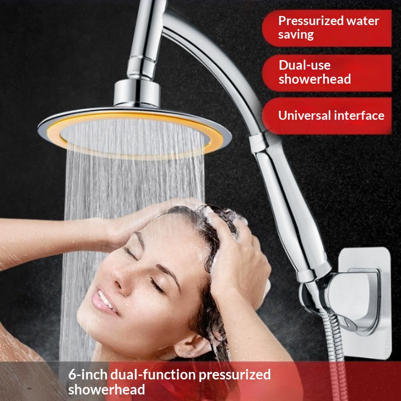 High Pressure Shower Head Handheld - 6 Zoll Hochdruck 360-Grad-Drehung Großer Runder