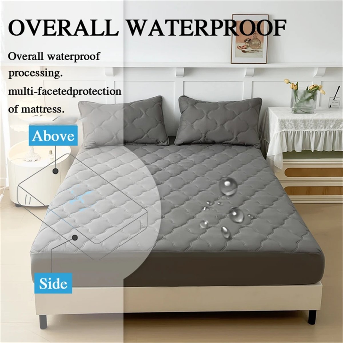 Waterproof Mattress Protector Breathable - Lernt – wasserdichte Spannbettlaken, Matratzenauflagen, weiche
