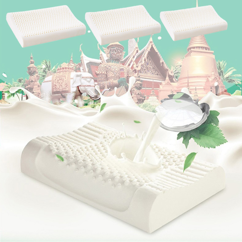 Memory Foam Orthopedic Pillow Neck Pain - Thailändisches Naturlatex-Kissen für Nackenschmerzen, orthopädische Halswirbelstütze,