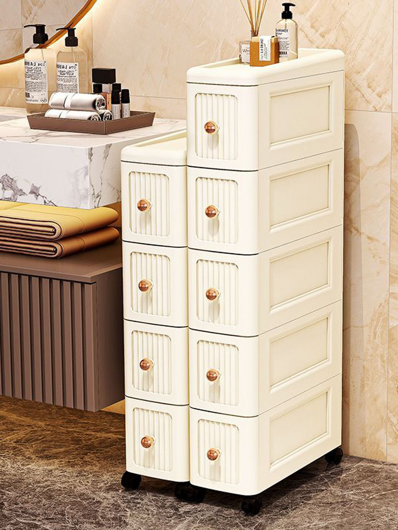 Kitchen - 15 cm breiter Schrank mit Gitterregal