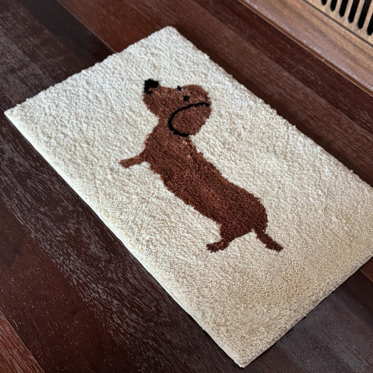 Quick Dry Diatomite Bath Mat - VIKAMA Badematte mit Dackel-Aufdruck, rutschfest, wasserabsorbierend,