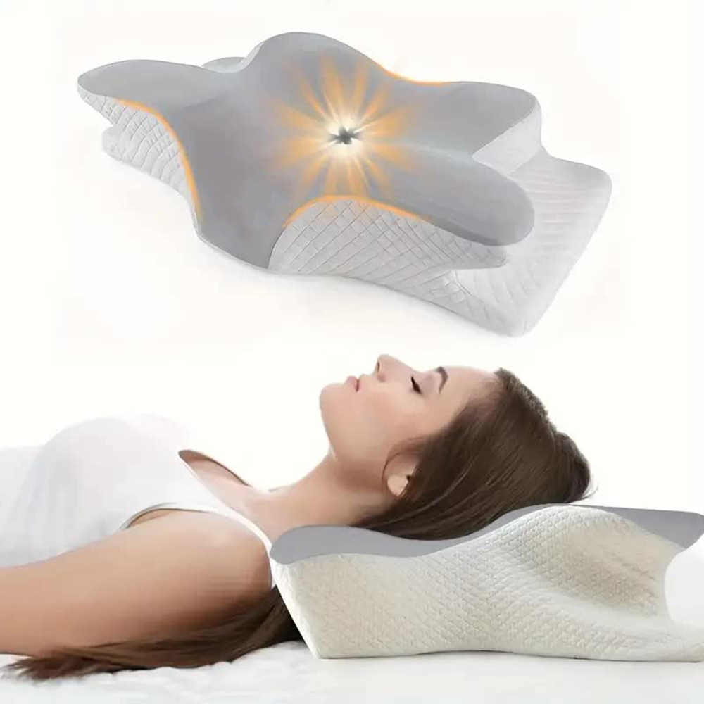 Memory Foam Orthopedic Pillow Neck Pain - Memory-Schaum-Kissen, schmetterlingsförmig, entspannend, zervikal, langsamer Rückprall,