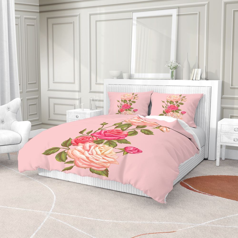 Weiches Rosa Rosenmuster Bettb – Aesthetic Floral Duvet Cover Bewertung und Preis