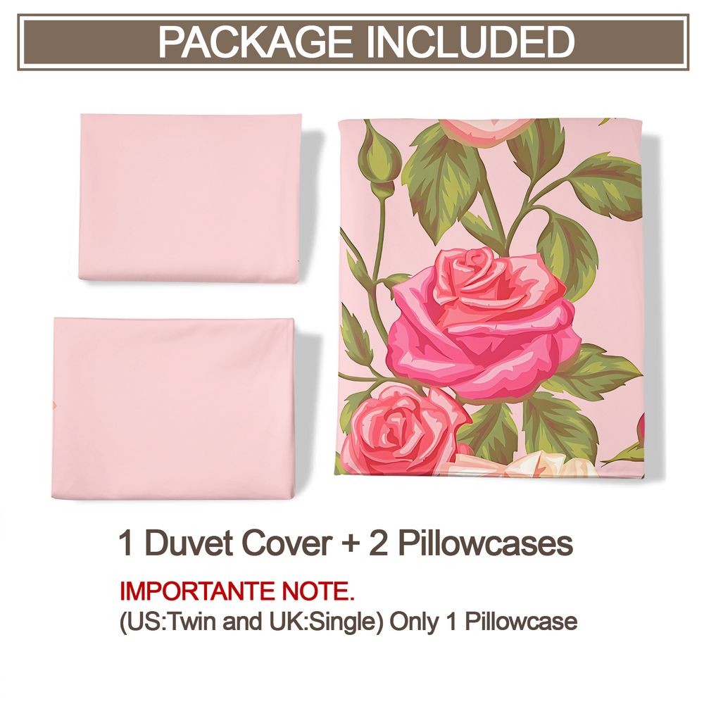 Weiches Rosa Rosenmuster Bettb – Aesthetic Floral Duvet Cover Bewertung und Preis