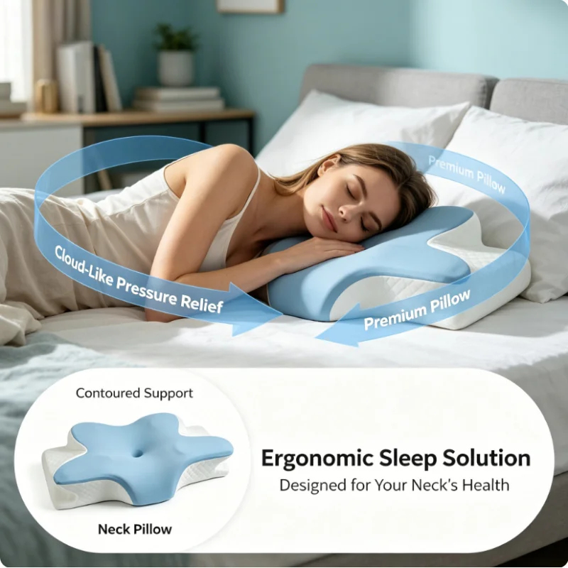 Atmungsaktives Kühlendes Memor – Memory Foam Orthopedic Pillow Neck Pain Bewertung und Preis