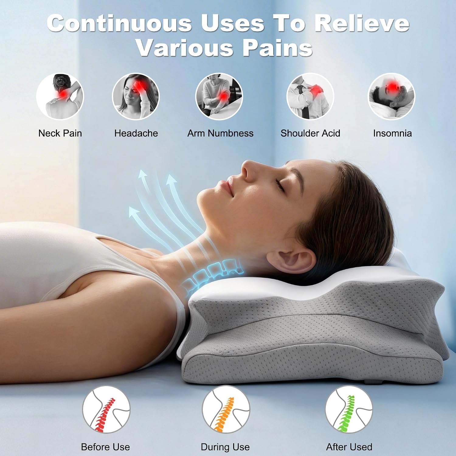Nackenkissen zur Schmerzlinder – Memory Foam Orthopedic Pillow Neck Pain Bewertung und Preis