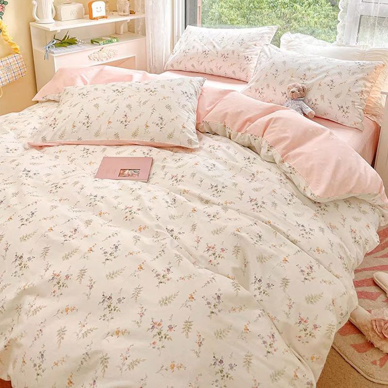 Ins rosa Blumen Bettwäsche Set – Aesthetic Floral Duvet Cover Bewertung und Preis