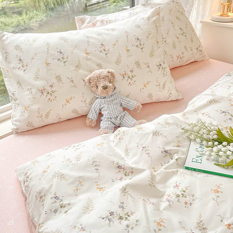 Ins rosa Blumen Bettwäsche Set – Aesthetic Floral Duvet Cover Bewertung und Preis