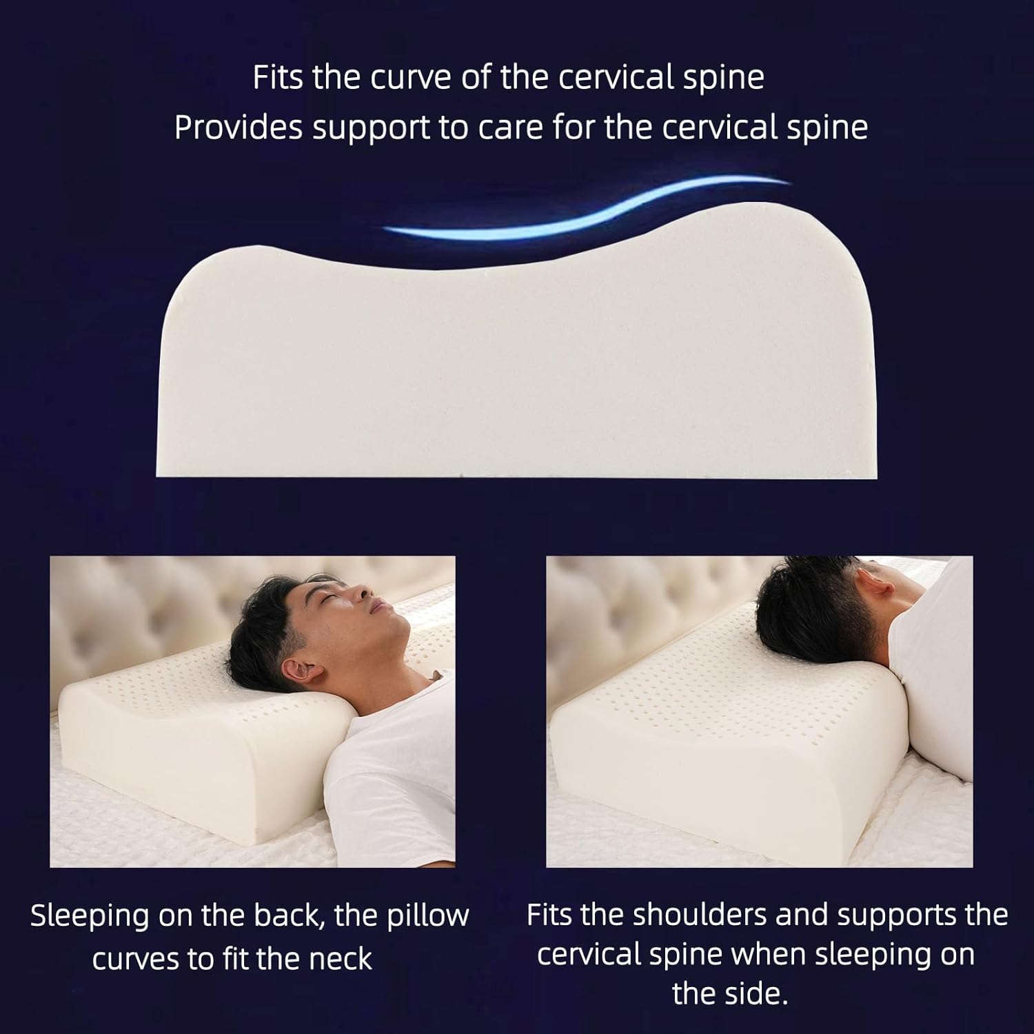 Thailändisches Naturlatex-Kiss – Memory Foam Orthopedic Pillow Neck Pain Bewertung und Preis