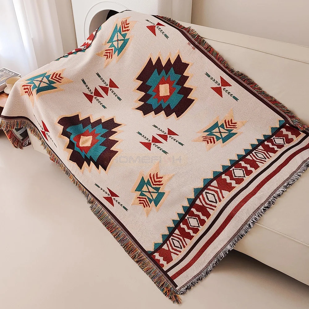 Azteken-Decke Übergroße Boho-W – Boho Throw Blanket Fringe Bewertung und Preis