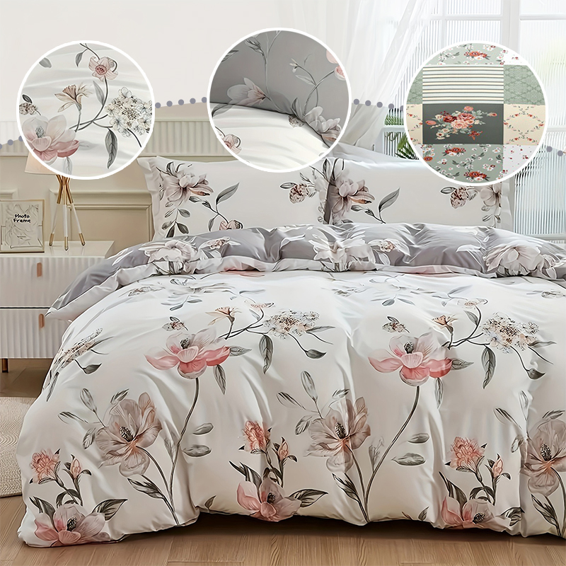 2/3-teiliges grünes Blumen-Bet – Aesthetic Floral Duvet Cover Bewertung und Preis