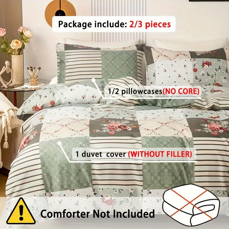 2/3-teiliges grünes Blumen-Bet – Aesthetic Floral Duvet Cover Bewertung und Preis