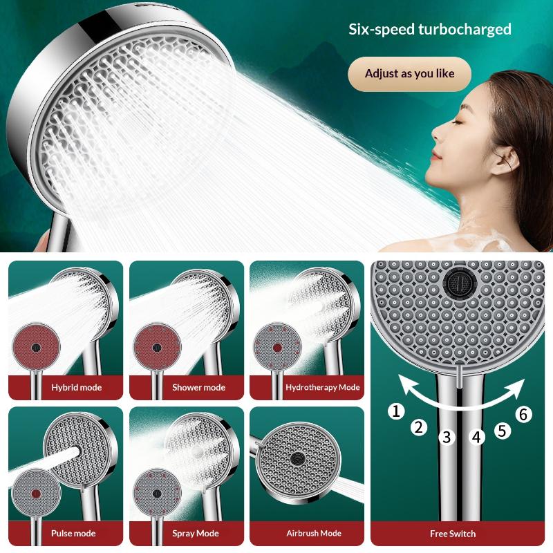 Neuer 6-Modi Verstellbarer Han – High Pressure Shower Head Handheld Bewertung und Preis