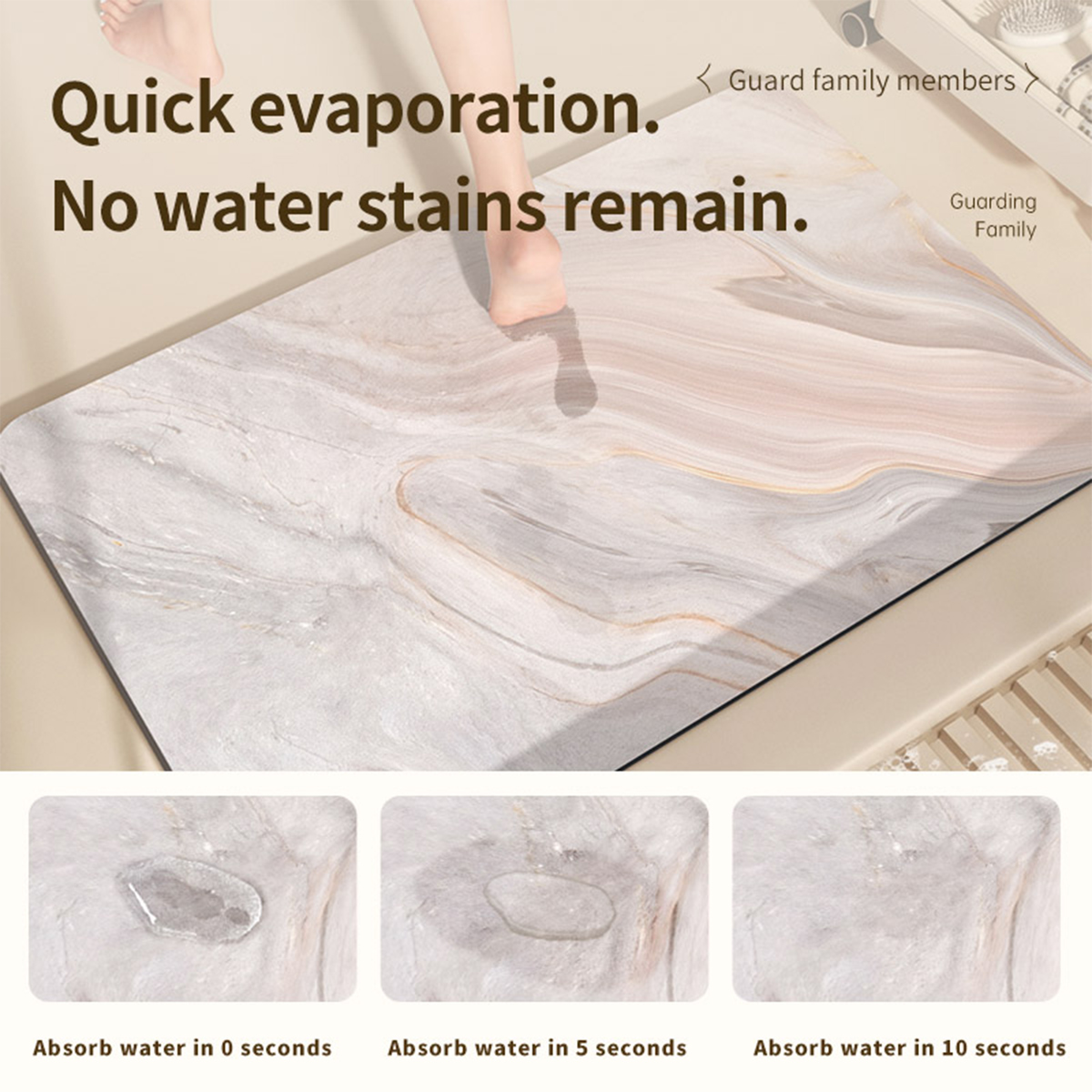 Kieselgur-Erde-Badematte, Bade – Quick Dry Diatomite Bath Mat Bewertung und Preis