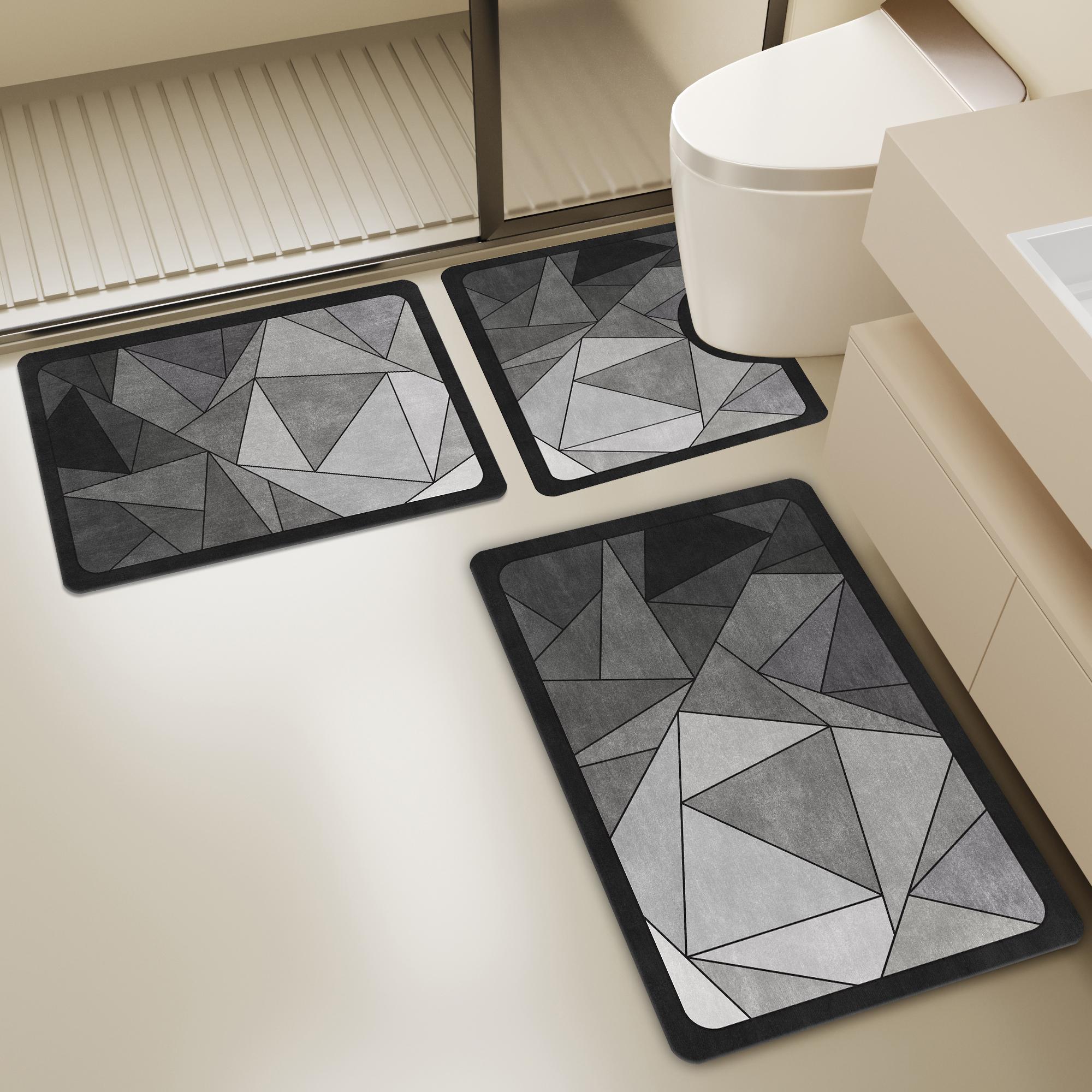 3-teiliges Badezimmer-Matten-S – Quick Dry Diatomite Bath Mat Bewertung und Preis