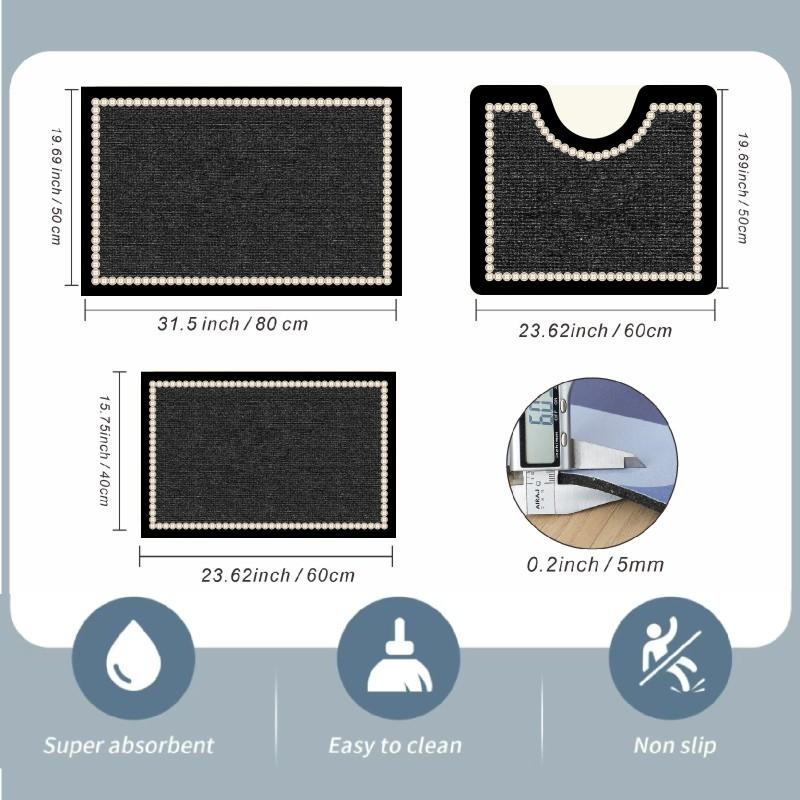 3-teiliges Badezimmer-Matten-S – Quick Dry Diatomite Bath Mat Bewertung und Preis